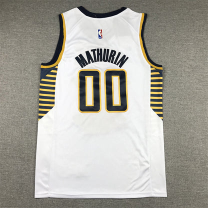 Men's Indiana Pacers Bennedict Mathurin #00 White 2022/23 Swingman Jerseys - Association Edition