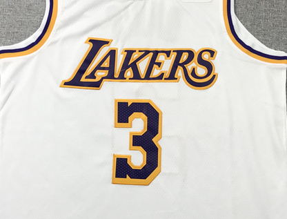 Men's Los Angeles Lakers Anthony Davis White #3 NBA Swingman Jerseys