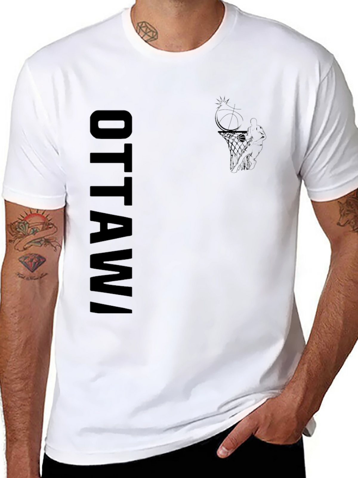 Ottawa Basketball Graphic Tee - Black