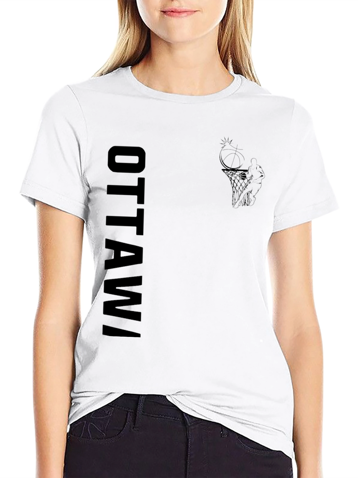 Ottawa Basketball Graphic Tee - Black
