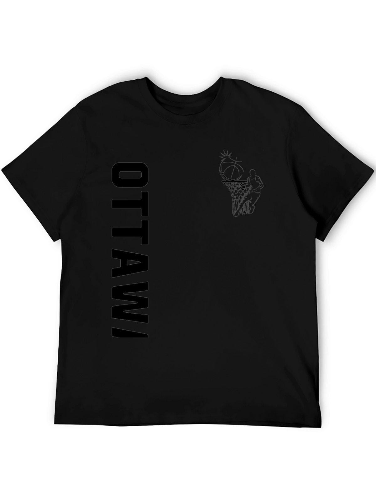 Ottawa Basketball Graphic Tee - Black
