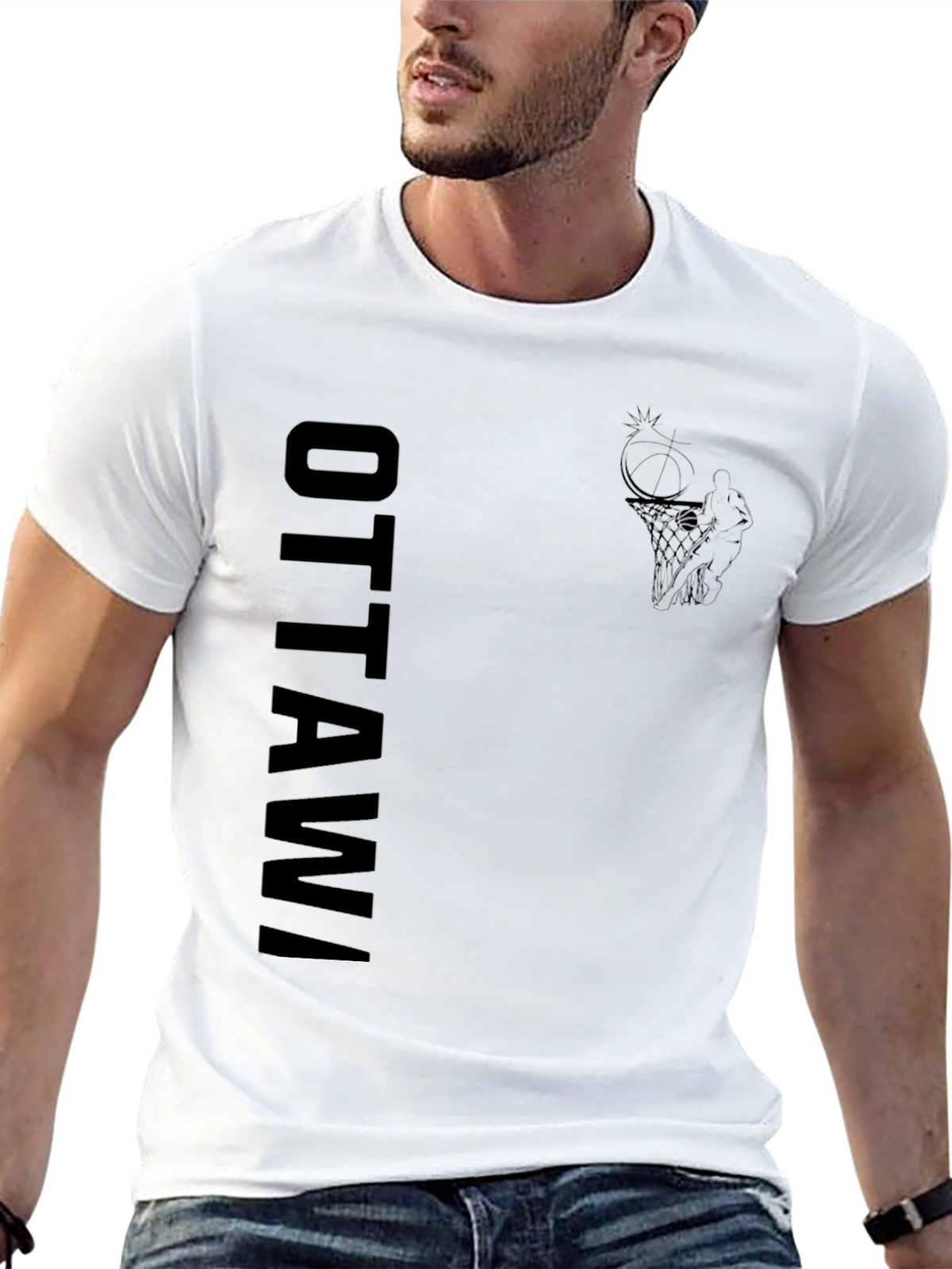 Ottawa Basketball Graphic Tee - Black