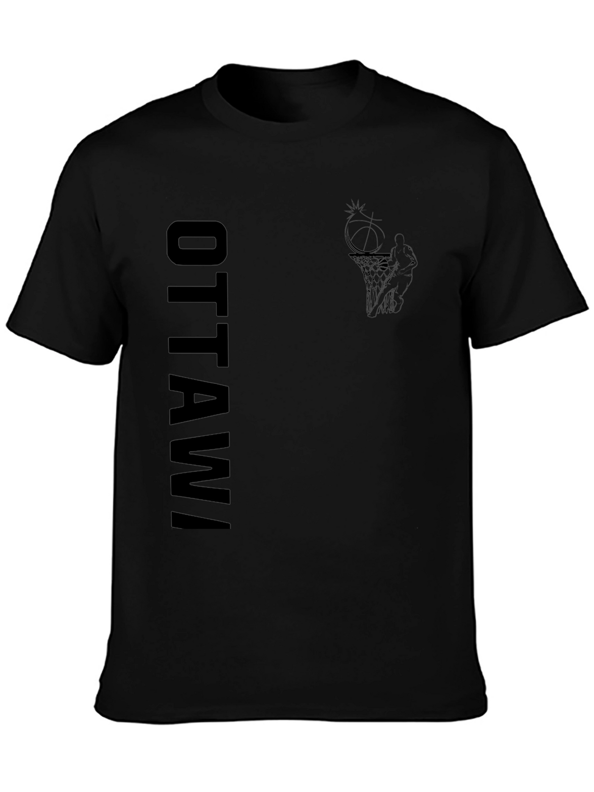 Ottawa Basketball Graphic Tee - Black