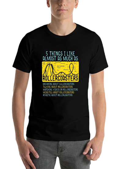 Rollercoaster Lover T-Shirt - 5 Things I Like