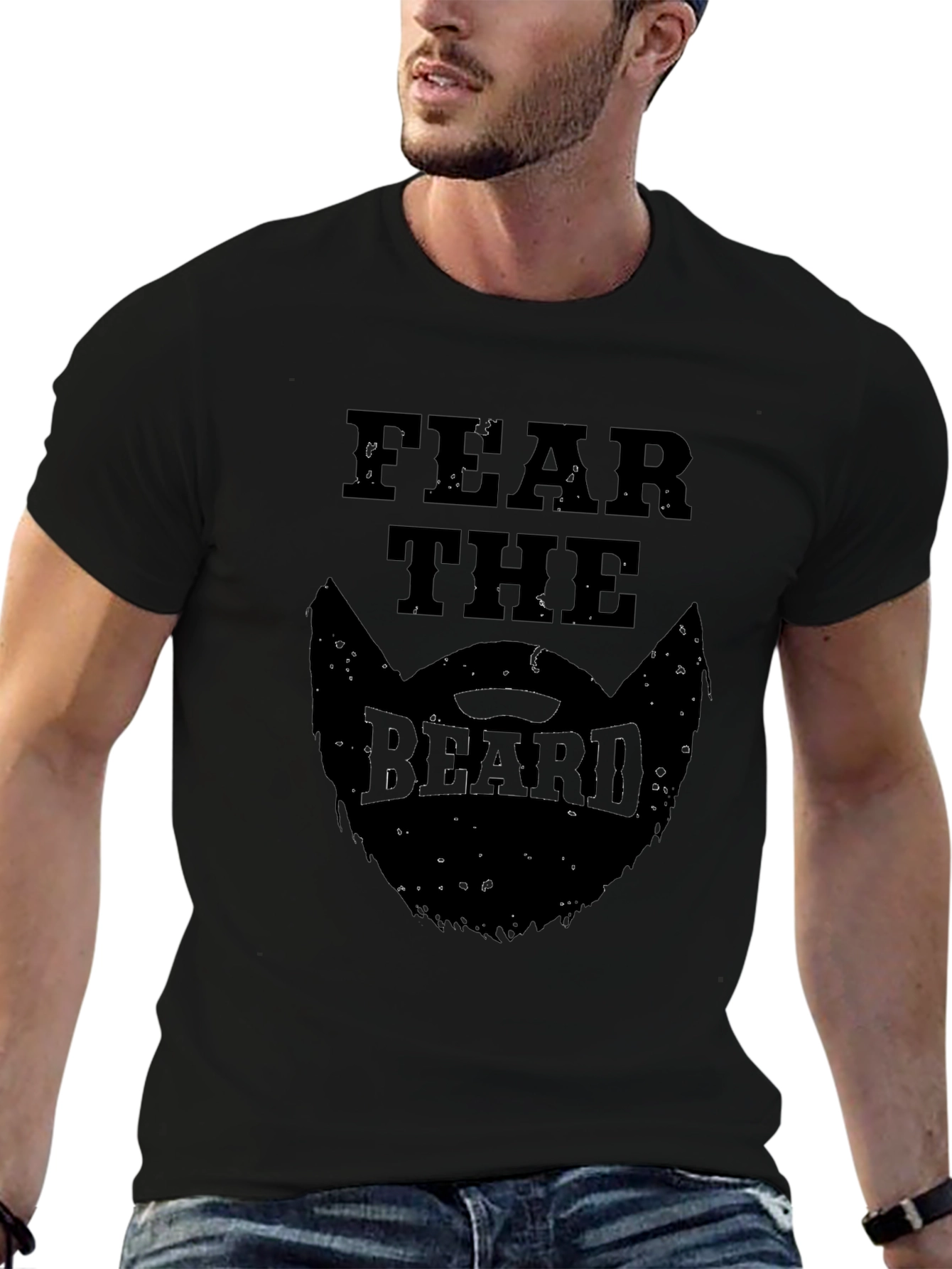 Fear the Beard Graphic T-Shirt - Mens Black Tee