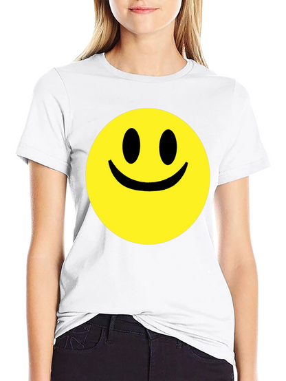 Smiley Face Graphic Black T-Shirt