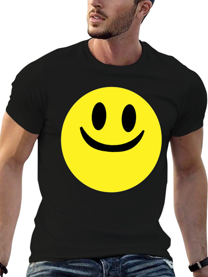 Smiley Face Graphic Black T-Shirt