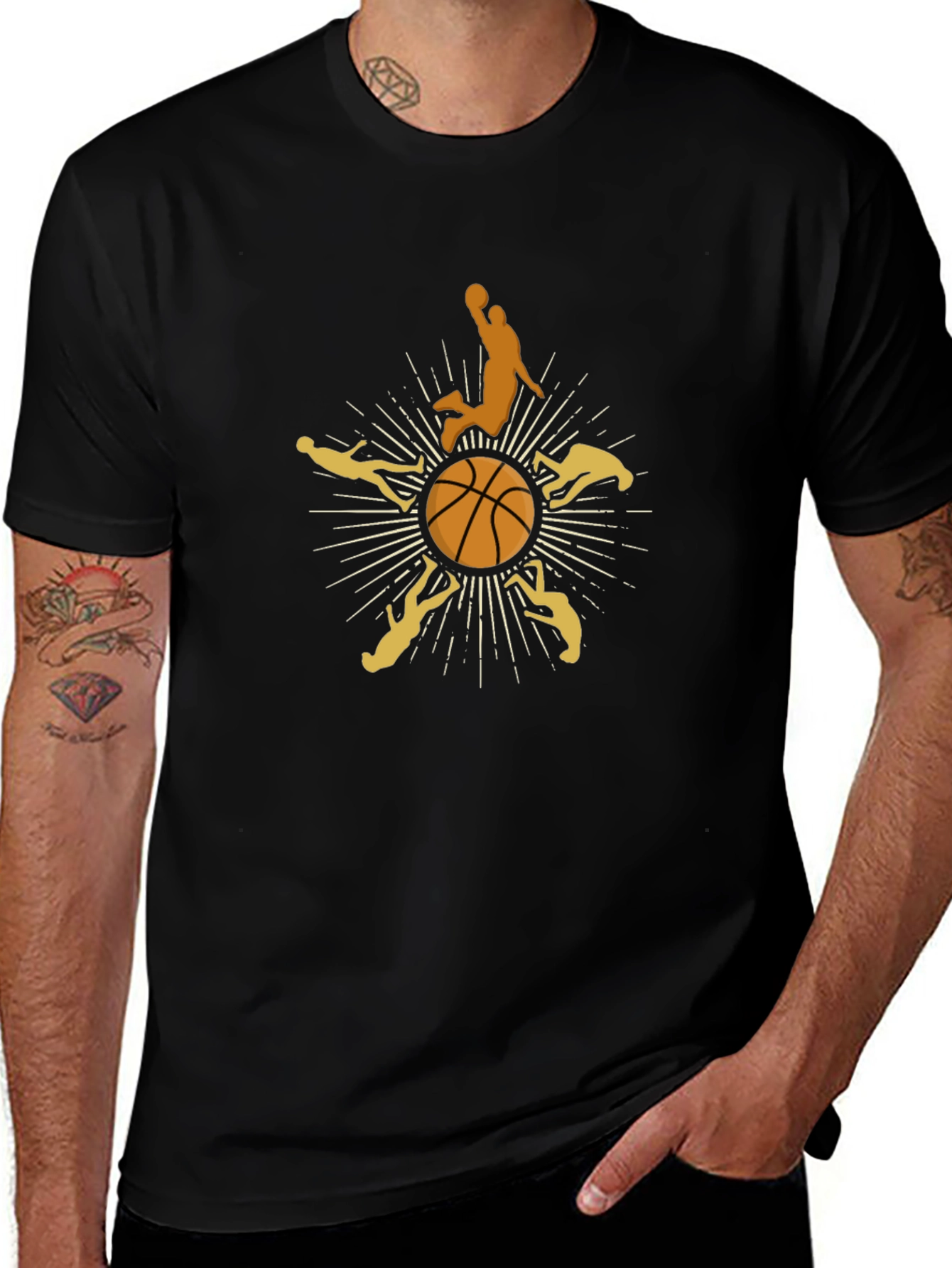 Basketball Graphic Tee - Slam Dunk Style