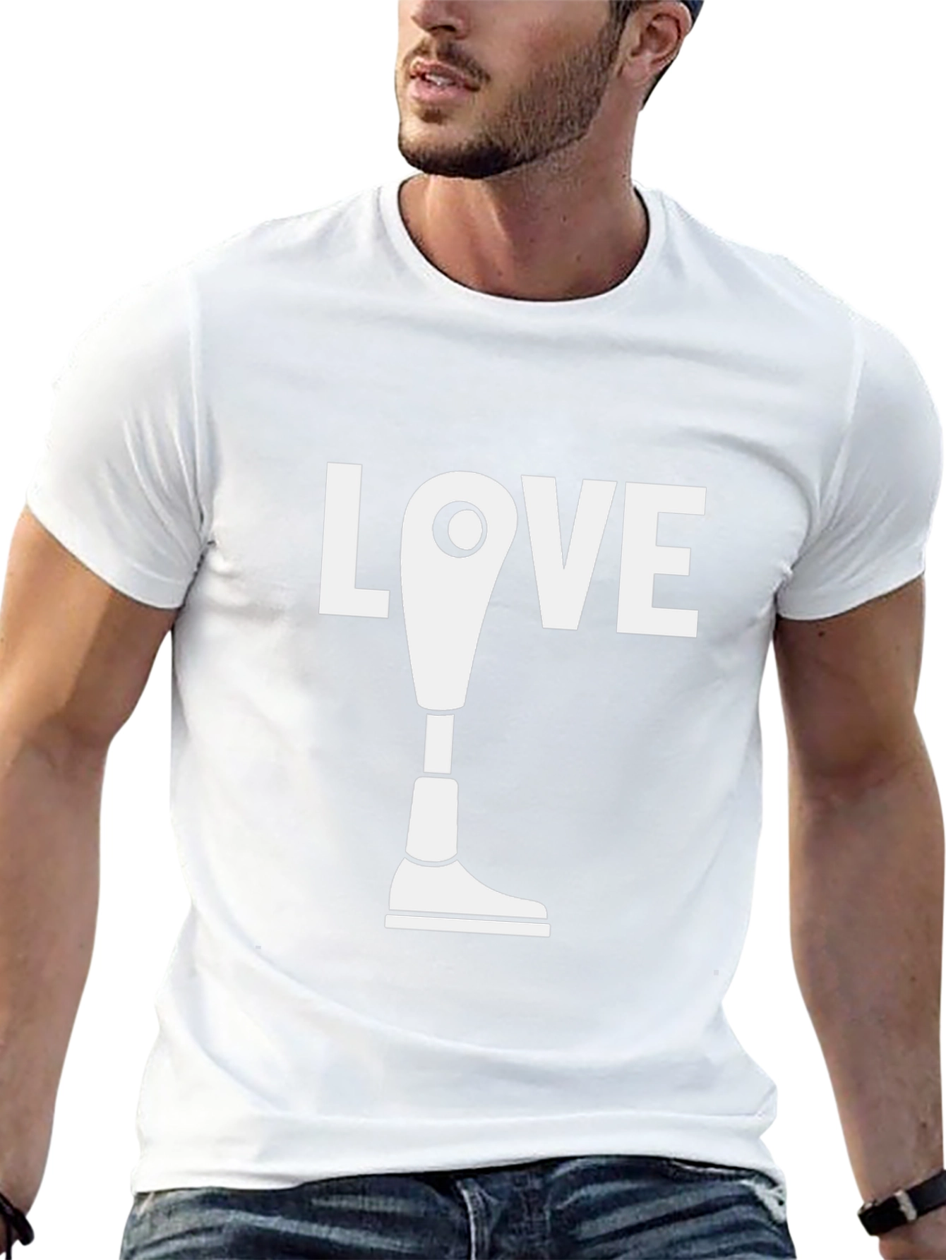 Love Prosthetic Leg T-Shirt - Black