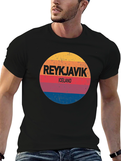 Reykjavik Iceland Retro Style T-Shirt