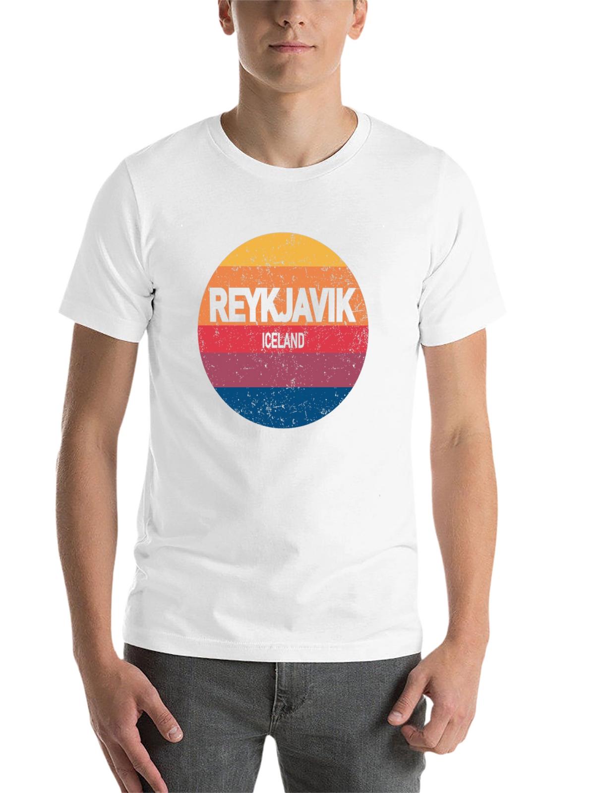 Reykjavik Iceland Retro Style T-Shirt