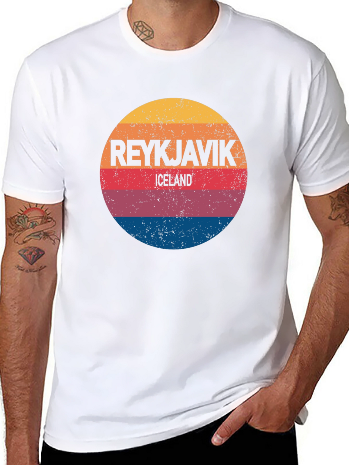 Reykjavik Iceland Retro Style T-Shirt