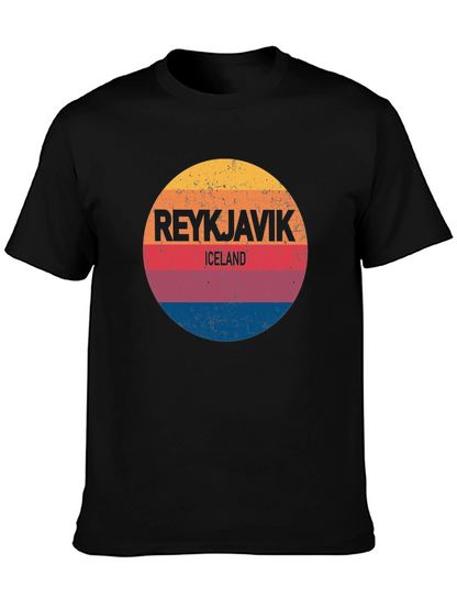 Reykjavik Iceland Retro Style T-Shirt