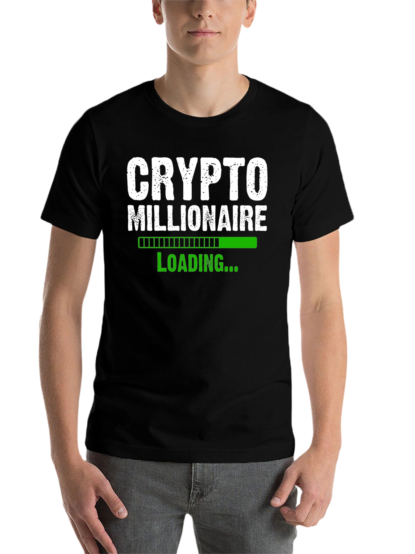 Crypto Millionaire Loading T-Shirt - Black