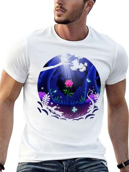 Enchanted Rose Forest Graphic Tee