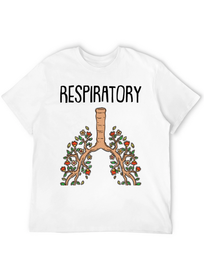 Respiratory System Floral Lung Anatomy T-Shirt