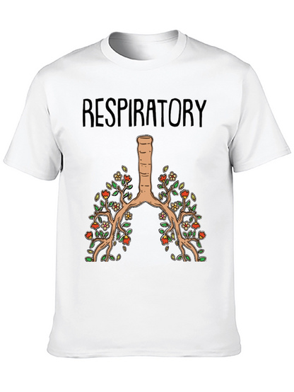 Respiratory System Floral Lung Anatomy T-Shirt