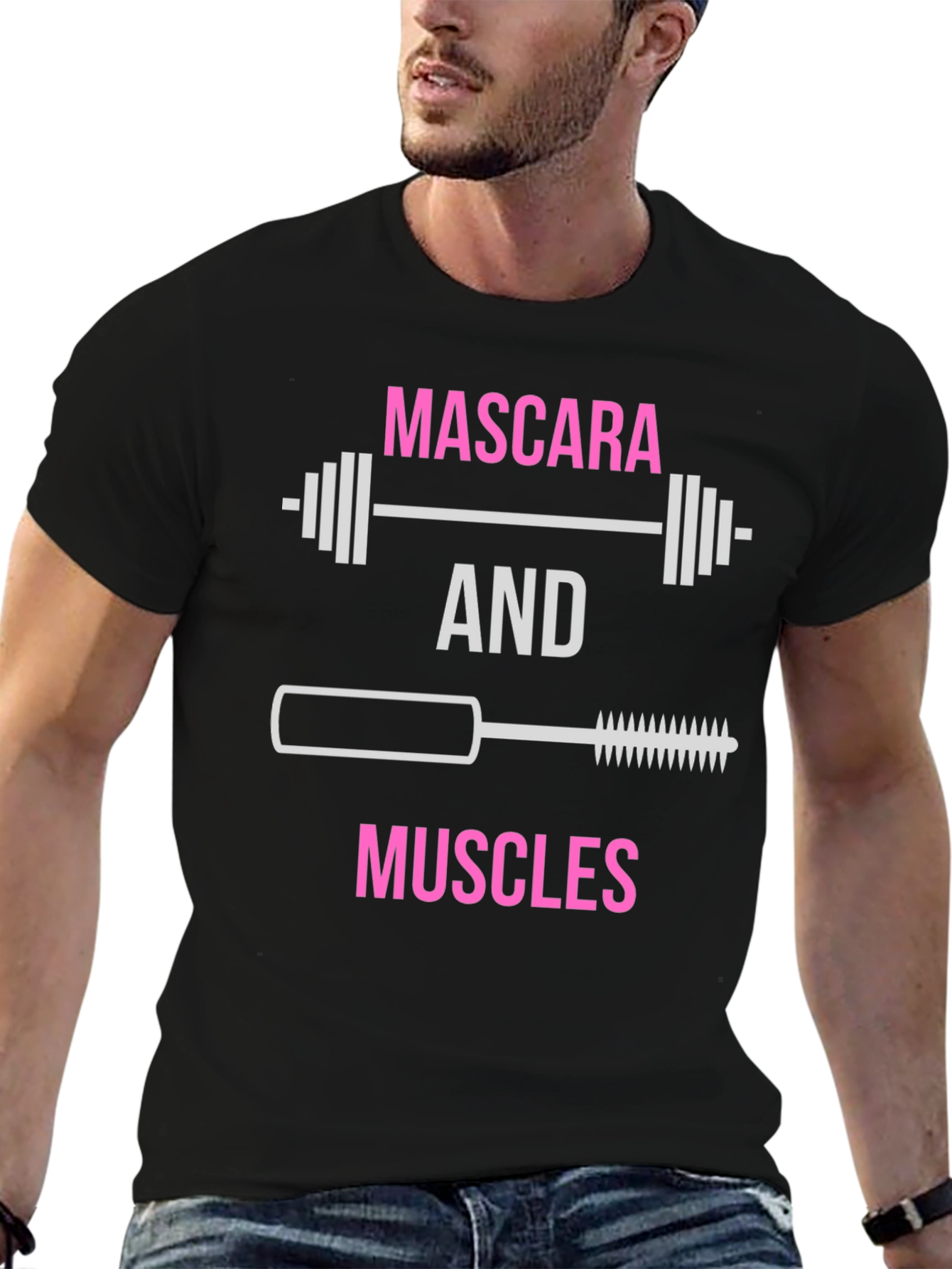 Mascara & Muscles Graphic T-Shirt