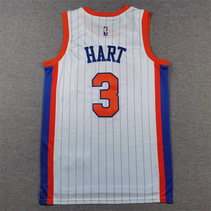 Men's New York Knicks Josh Hart #3 White 2024/25 Swingman Player Jerseys - City Edition