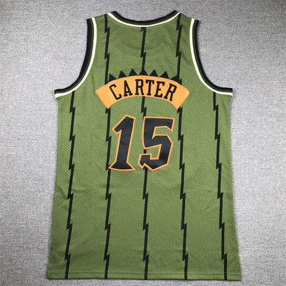Men's Toronto Raptors Vince Carter #15 Army Green 1998-99 Hardwood Classics Swingman Jerseys