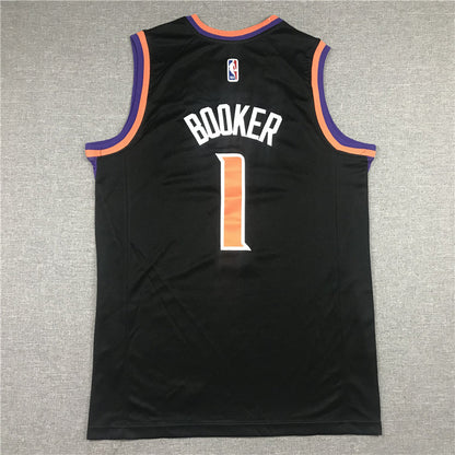 Men's Phoenix Suns Devin Booker #1 NBA Black Replica Jerseys - City Edition