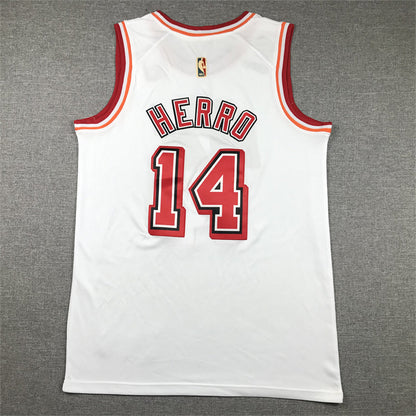 Men's Miami Heat Tyler Herro #14 White 2022/23 Swingman Jerseys - Classic Edition