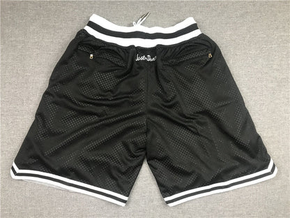 Men's Brooklyn Nets Black Basketball Retro Shorts1