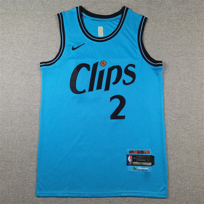 Men's LA Clippers Kawhi Leonard #2 Light Blue 2024/25 Swingman Player Jerseys - City Edition