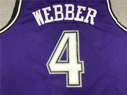 Men's Sacramento Kings Chris Webber #4 purple Retro Jerseys