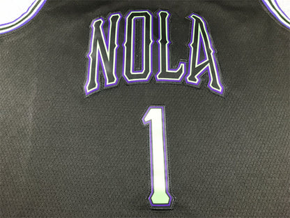 Men's New Orleans Pelicans Zion Williamson #1 Black 2023/24 Swingman Jerseys - City Edition