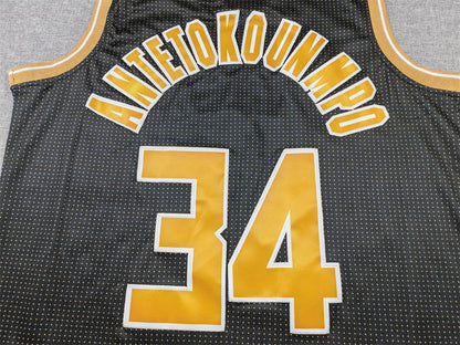 Men's Milwaukee Bucks Giannis Antetokounmpo #34 Black Select Series Swingman Jerseys