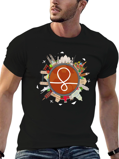 World Traveler Graphic Tee - Black Unisex Shirt