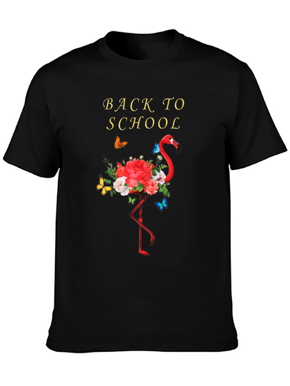 Back to School Flamingo Floral T-Shirt