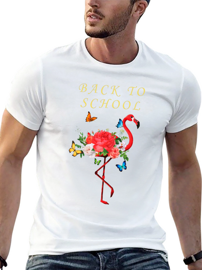 Back to School Flamingo Floral T-Shirt