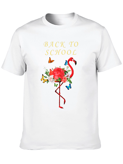 Back to School Flamingo Floral T-Shirt