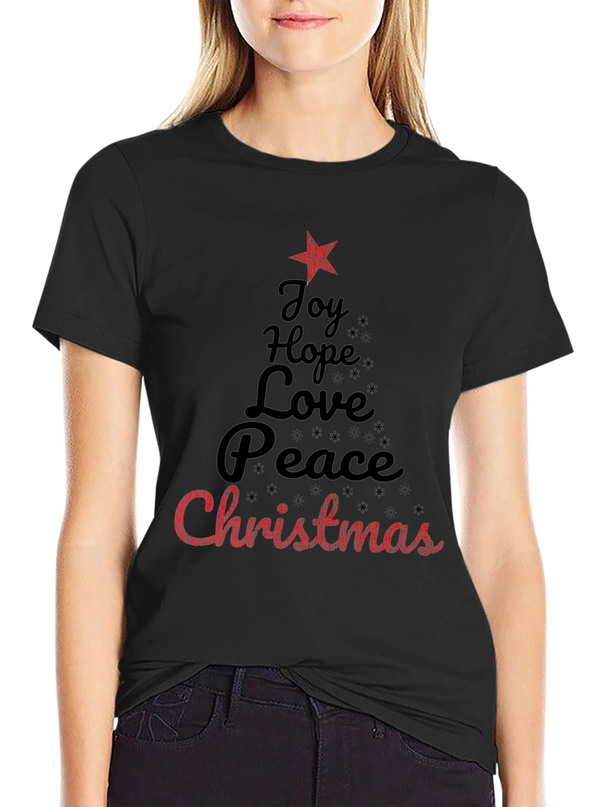 Christmas Joy Hope Peace Love Holiday T-Shirt