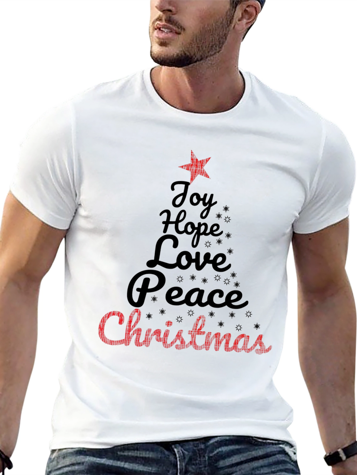 Christmas Joy Hope Peace Love Holiday T-Shirt