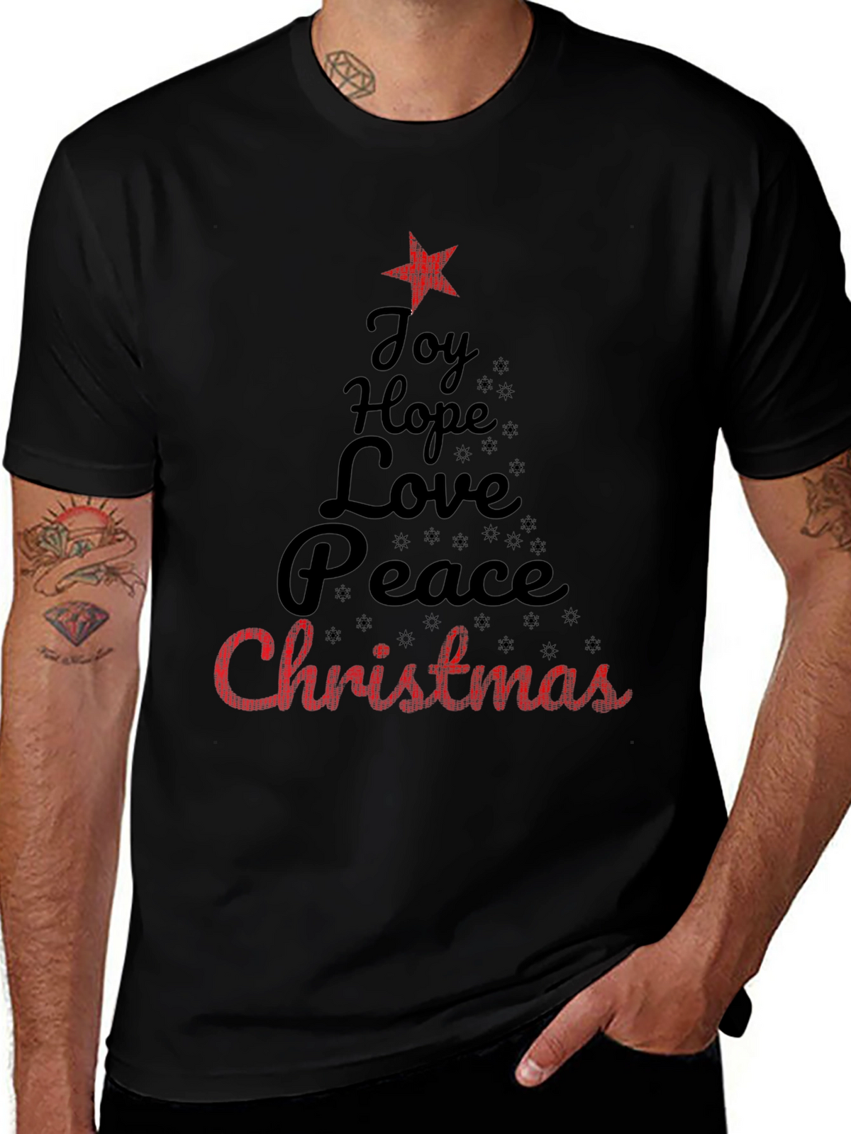 Christmas Joy Hope Peace Love Holiday T-Shirt