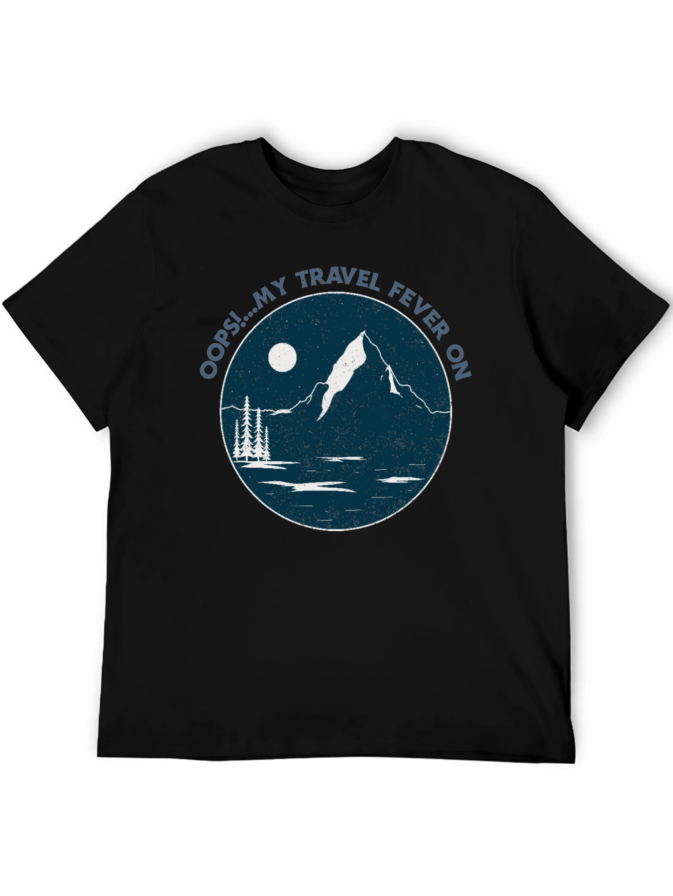 Travel Fever Graphic T-Shirt - Black Mountain Design