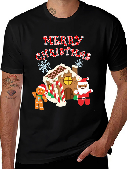 Festive Merry Christmas Graphic T-Shirt