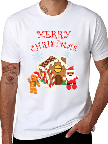 Festive Merry Christmas Graphic T-Shirt