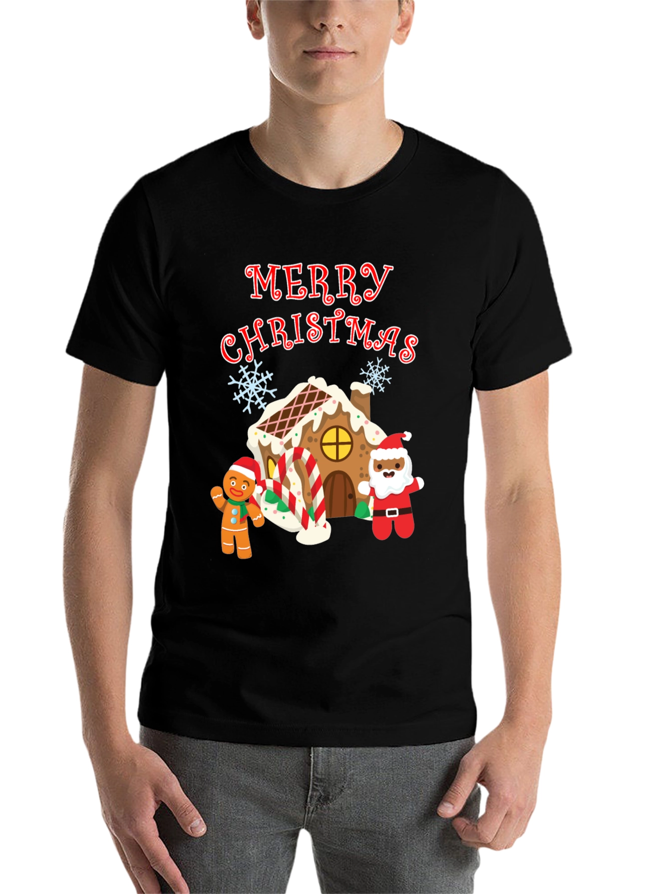 Festive Merry Christmas Graphic T-Shirt