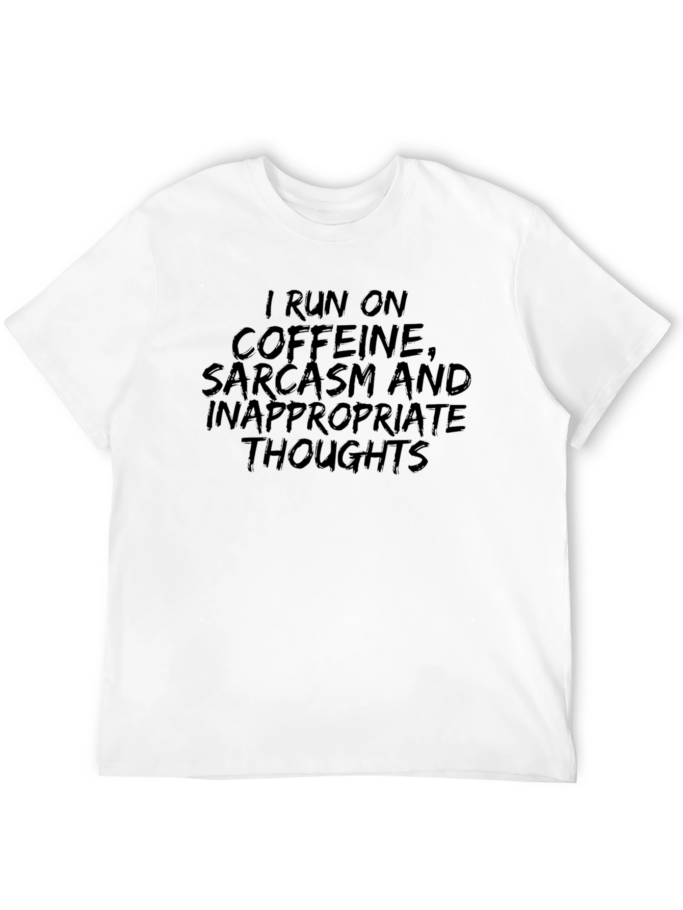 Caffeine Sarcasm Tee - Black Humor Graphic T-Shirt