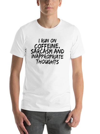 Caffeine Sarcasm Tee - Black Humor Graphic T-Shirt