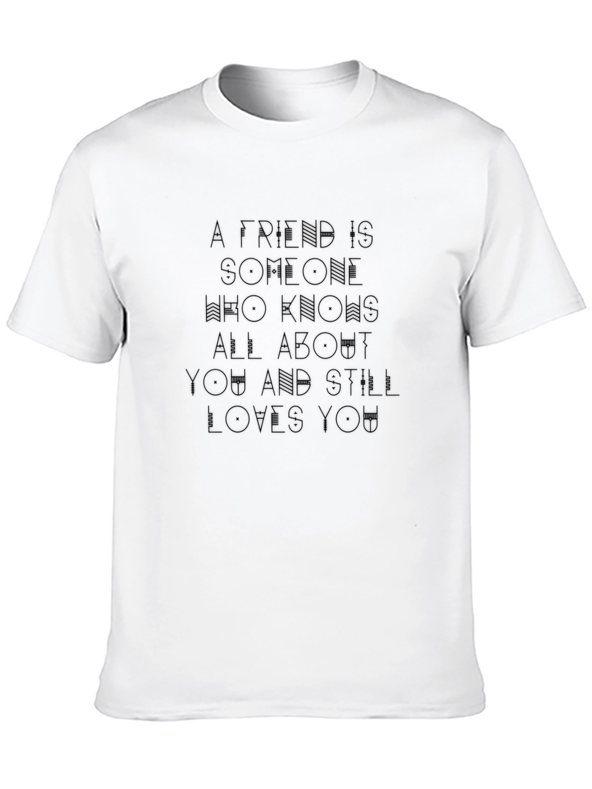 Mens Black T-shirt with A Friend Slogan