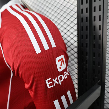 2025-26 Liverpool FC Home Red Long-Sleeve Player Edition Jersey - Men