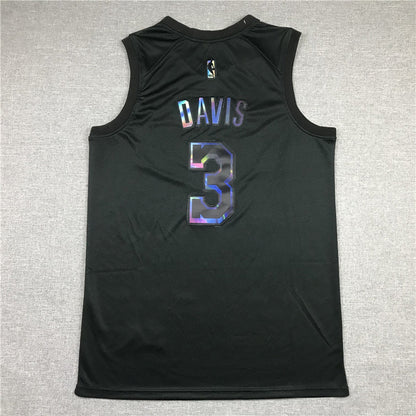 Men's Los Angeles Lakers Anthony Davis #3 Black Swingman Player Jerseys