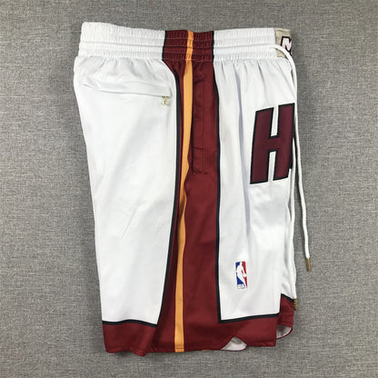 Men's Miami Heat White Pocket Shorts1
