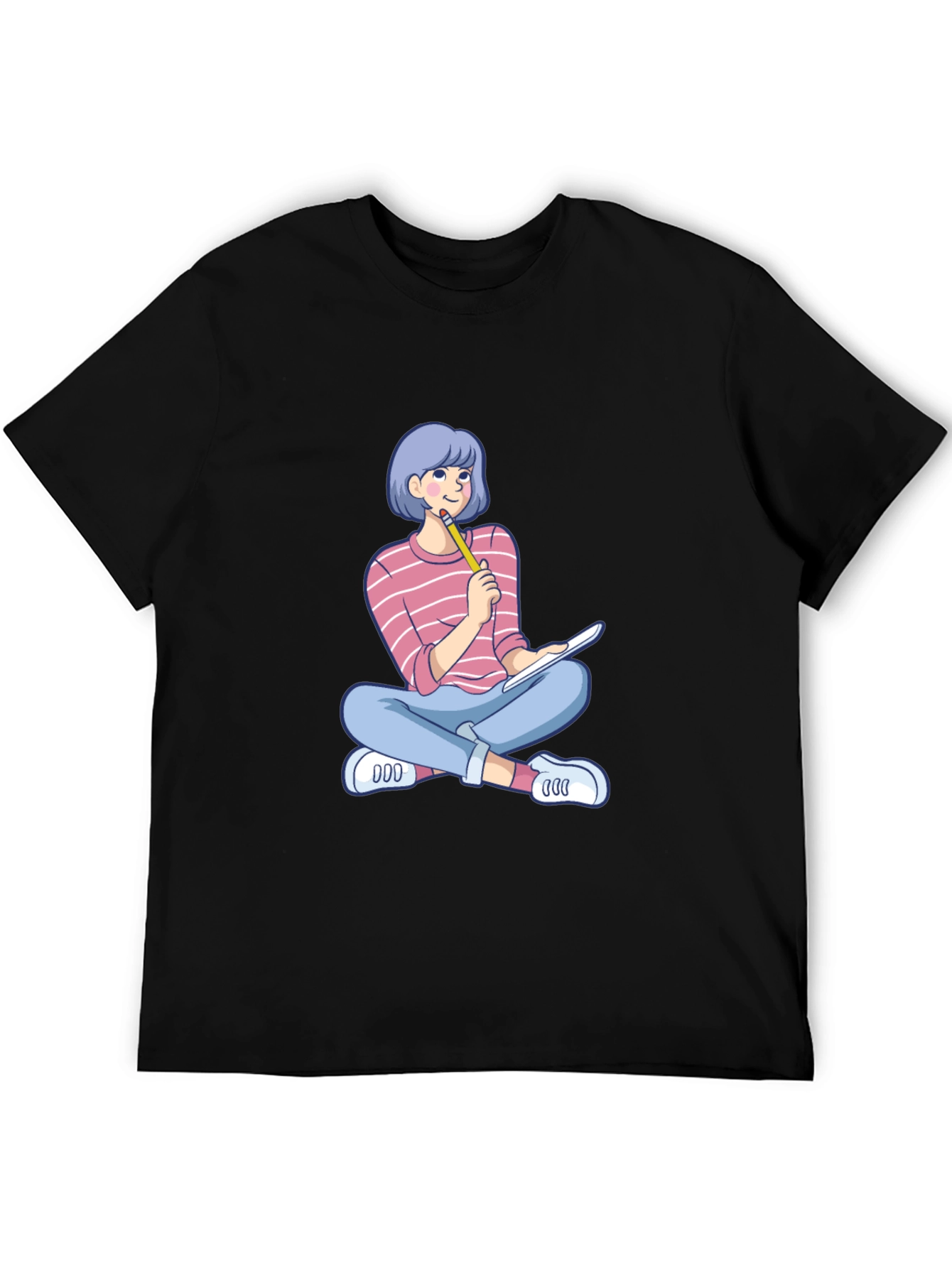 Cartoon Girl Design T-Shirt