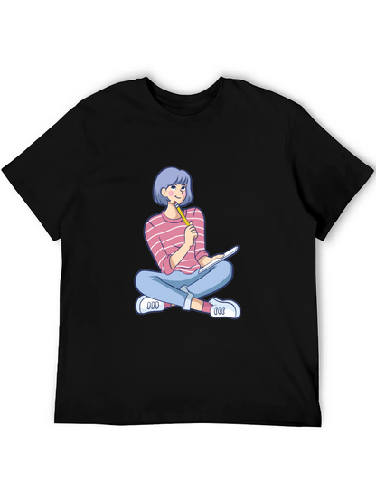 Cartoon Girl Design T-Shirt